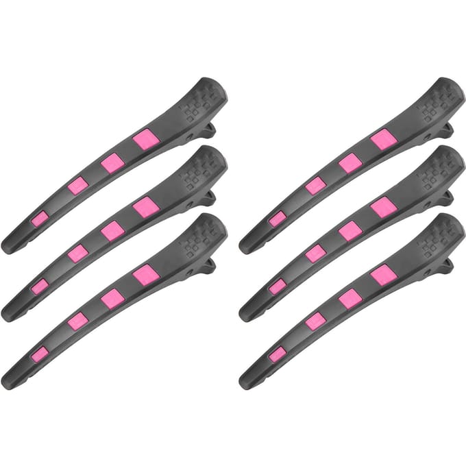 6 stuks Professionele Duckbill Haarclip Draagbare Kapsalon DIY Afdelingsclips StylingtoolPaars paars