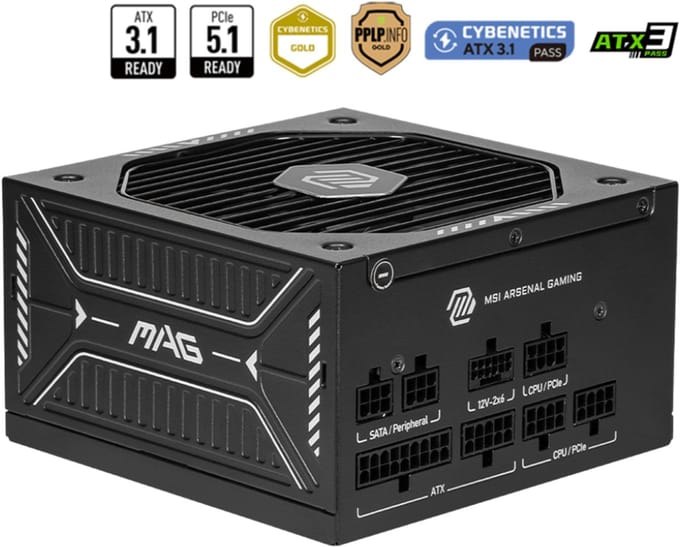 Voedingsbron MSI 306-7ZP1B11-CE0 750 W 80 Plus Gold ATX