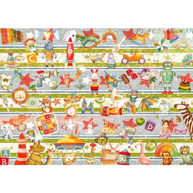 Enjoy Puzzle legpuzzel Toyland - 1000 stukjes kleurrijk speelgoed.