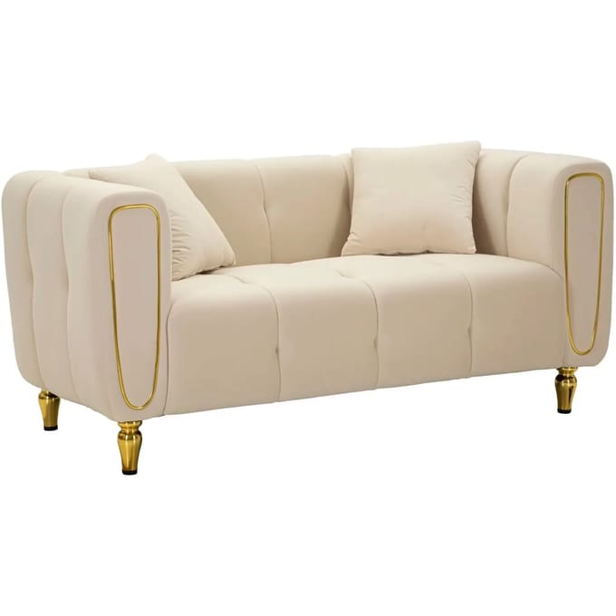 Bank Alma Cream With Cushions 155×81×71 cm