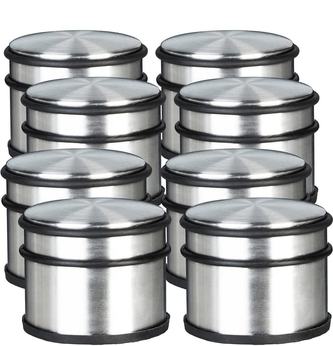 8 x XL deurstopper - chroom design - deurbuffer - deurstop - 1,2 kg - edelstaal