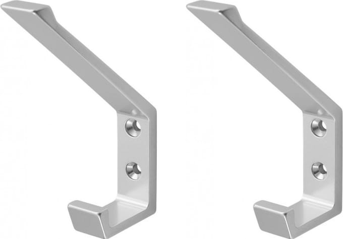 Hermeta Hoed- en Jashaak - Enkel - Zilver - 0138-01 - 2 stuks