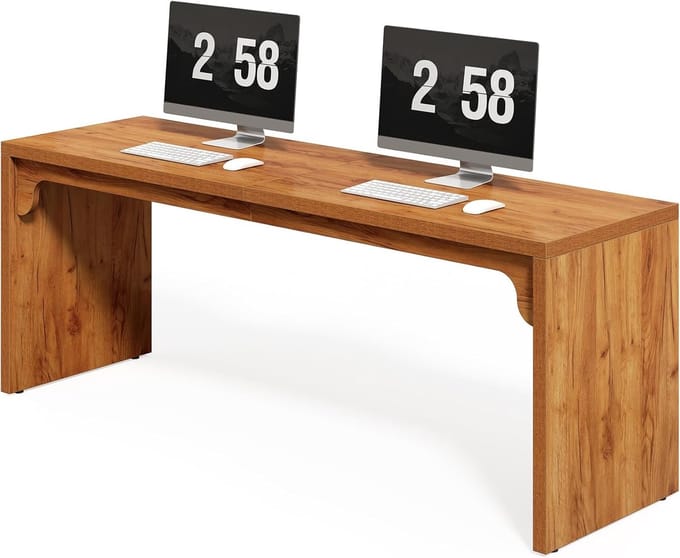 Tribesigns Bureau - Computerbureau - Computer Tafel - Bureautafel - 180 x 59 x 75 cm - Bruin