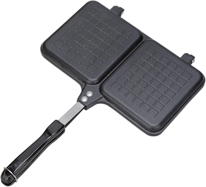 Sandwich Maker - Tostiijzer Pan - Broodjes Maken - Dubbele Plaat - 36 cm - Zwart