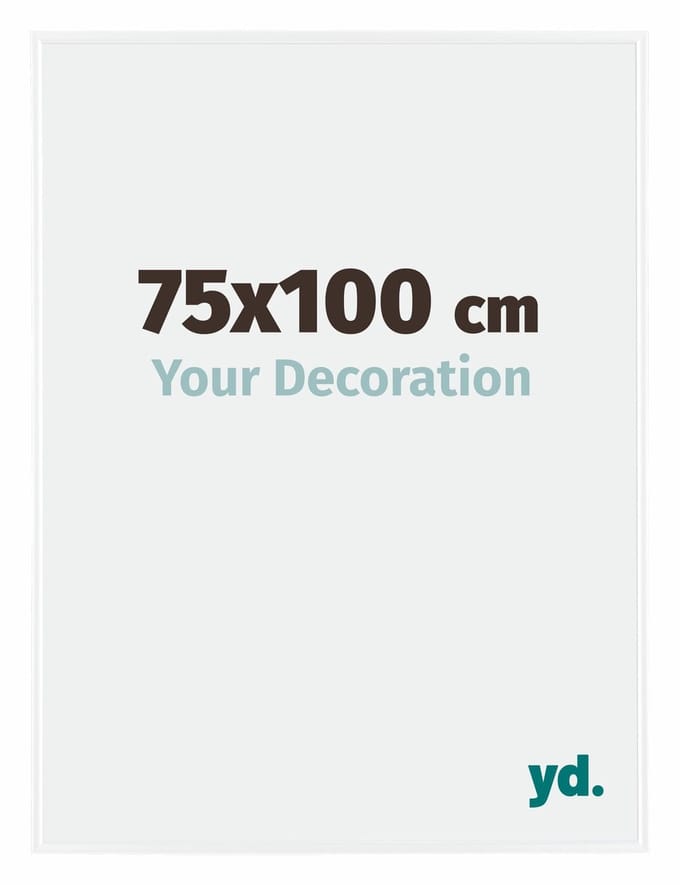Your Decoration - Fotolijst 75x100 cm - Kunststof - Wit Hoogglans - Evry