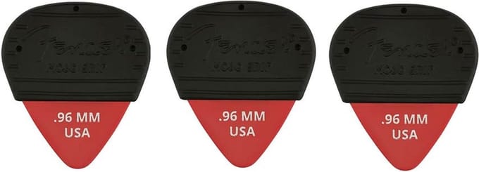 Fender Mojo Grip Plectrums Dura-Tone Delrin 351 0.96 Mm Drie-Pack Voor Elektrische Gitaren