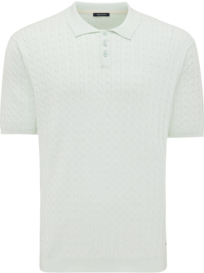 Tresanti EEFRON | Small cable knit polo Mint green (TRKWJA121 - 904)