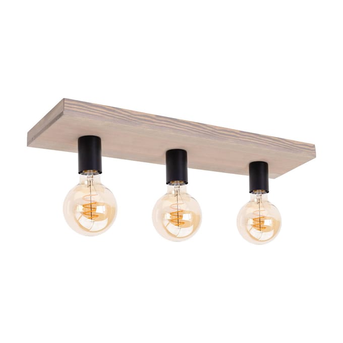 Envostar Lobo plafondlamp 3-lamps grenen grijs
