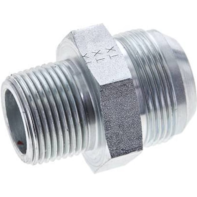JIC  Dubbele Nippel UN 1-5/8''-12 X 1'' NPT Staal 140bar