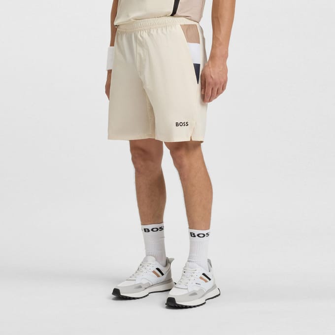 BOSS Match 9in Shorts Heren-crème
