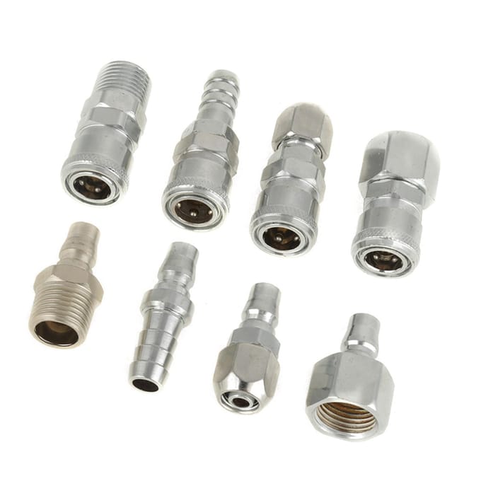 8PCS BSP 12  Pneumatische Luchtslang Snelkoppeling Stekker Socket Connector Set