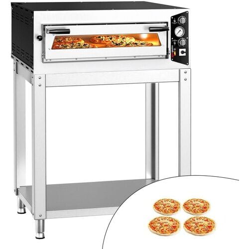 GGM Gastro Elektro Pizzaofen - 4x 35cm - Manuell - inkl. Untergestell