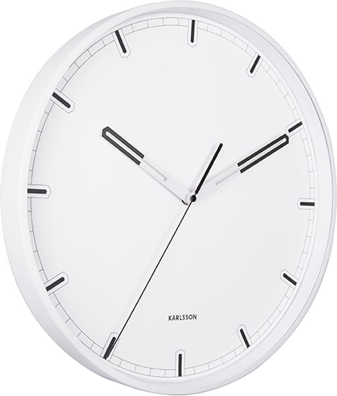 Karlsson Wandklok Dipped - IJzer Wit met Zwart - Ø40cm