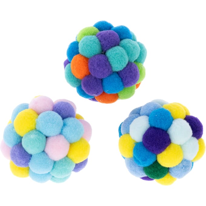 TIAKI pomponballen voor katten 3-pack