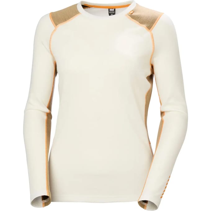 Helly Hansen Lifa Merino Midweight Crew Lange Mouwen Basislaag Wit S Vrouw