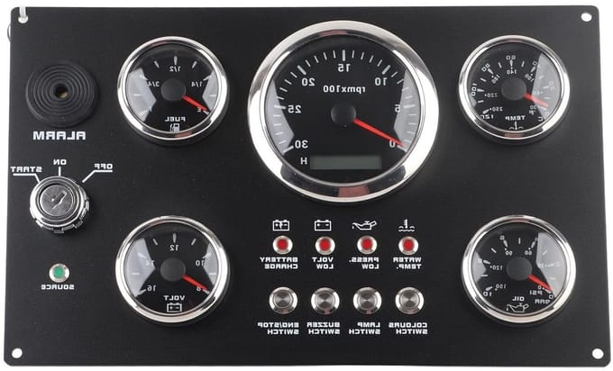 Boot Instrumentenpaneel Set 12V Voltage Meter Tachometer Watertemperatuurmeter Oliedrukmeter Oliemeter Voor Marine Boot