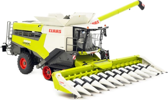 MarGe Models Claas Lexion 6800 Terra Trac met Corio 1275C Conspeed, schaal 1:32