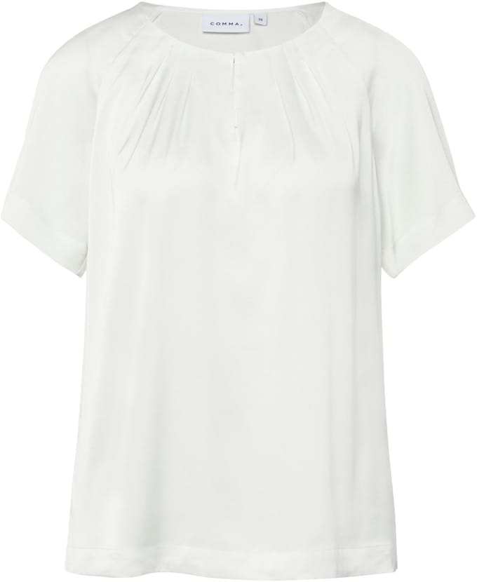 Relaxed fit blouse met geplooide plooien