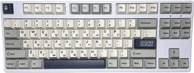 Astro Grey Keycaps - Keycaps voor Gaming Toetsenbord - Cherry - PBT - Dye-Sub - 148 Keys