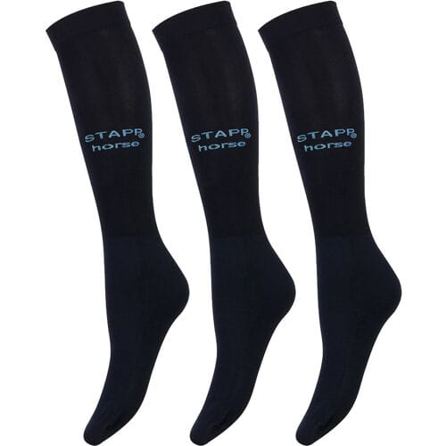 STAPP Horse Paardrijsokken Ultra Fine 3-pack Marine-35/42