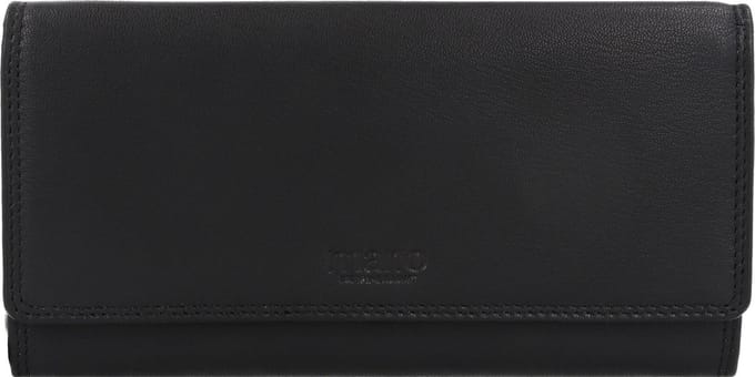 mano Donna Giulia Leren Portemonnee 19,5 cm - Dames - Horizontaal - schwarz