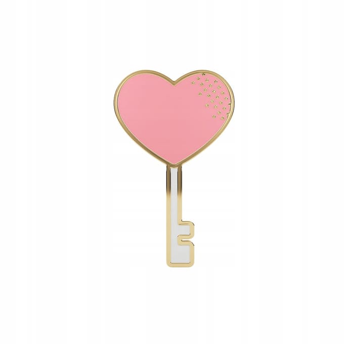 PINETS Trouwbroche Hart met Sleutel - Rose Metal