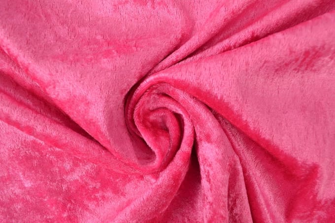 10 meter velours de panne - Fuchsia - Crushed velvet - 150cm breed