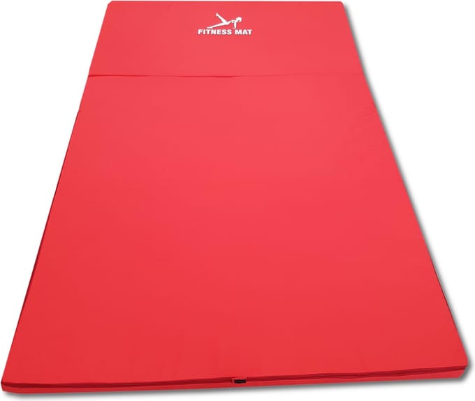 Fitnessmatje - 80x200x5 cm - opvouwbaar - rood