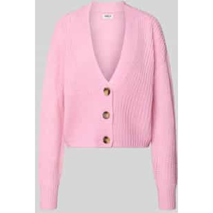 Regular fit gebreid jack met enkelrijige knoopsluiting Model 'CAROL NICE'