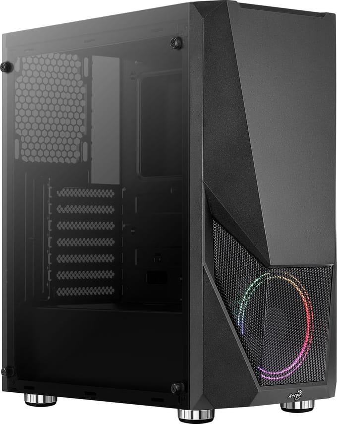 AeroCool Zauron - Gehard glas Edition - MDT - ATX - Case - Tower - Zwart