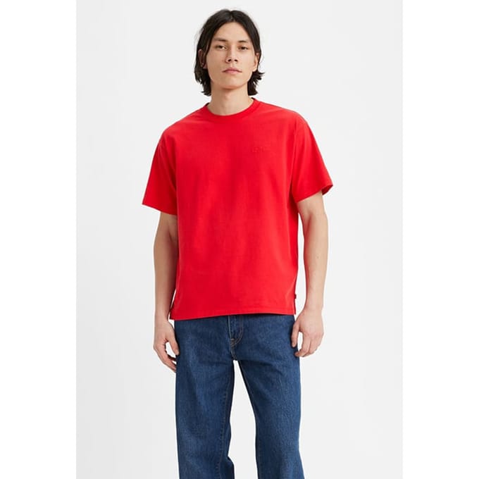 Levi's Red Basic T-shirt Red Size: L | Basic T-Shirts Outlet | Heren | Rood