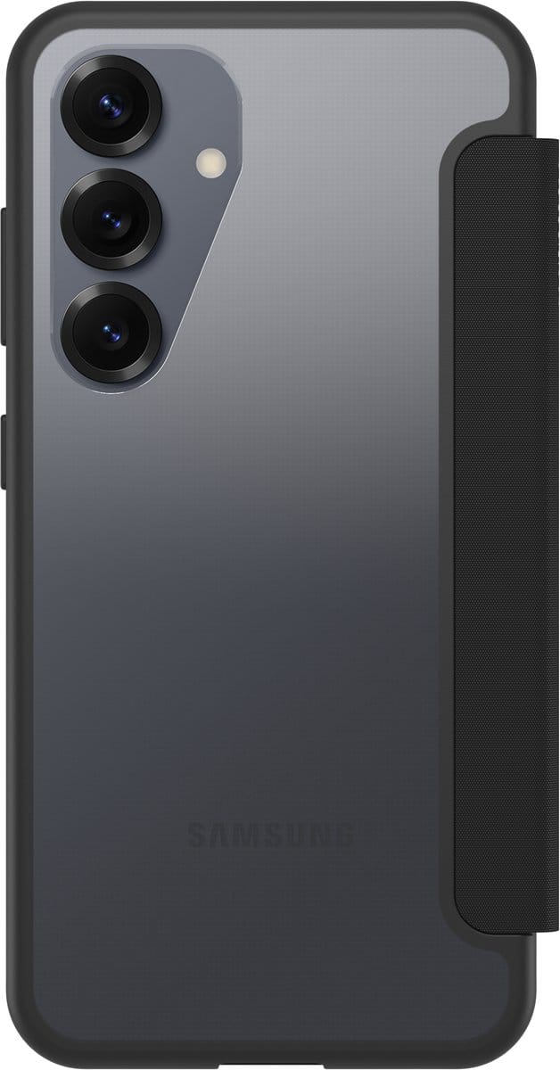 OtterBox React Folio Series voor Samsung Galaxy S25, transparant/zwart - Geen retailverpakking