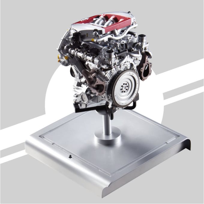 IXO Collections Modelbouwpakket Auto - 011 Motorblok - Engine - Nissan GT-R VR38DETT Plastic - 1:5 - Modelbouw