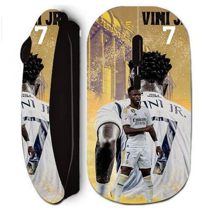 Draadloze muis - Vinicius JR - Real Madrid - Zwart - Wi-Fi-technologie - USB-sleutel inbegrepen