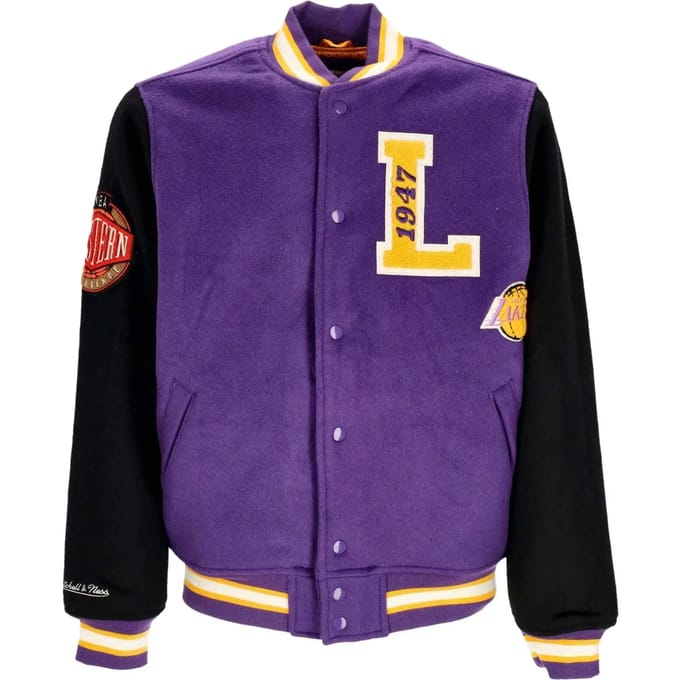 Heren College Jacket NBA Team Legacy Varsity Jacket Loslak Paars/zwart