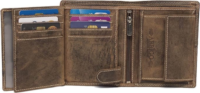 Portemonnee Heren - Cognac - Billfold - Leer - Bruin - Portefeuille Heren
