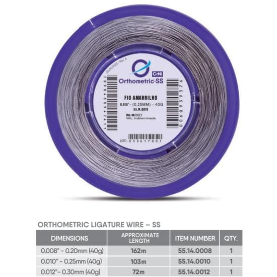 Fil de ligature rond OrthoMetric SS (40g)