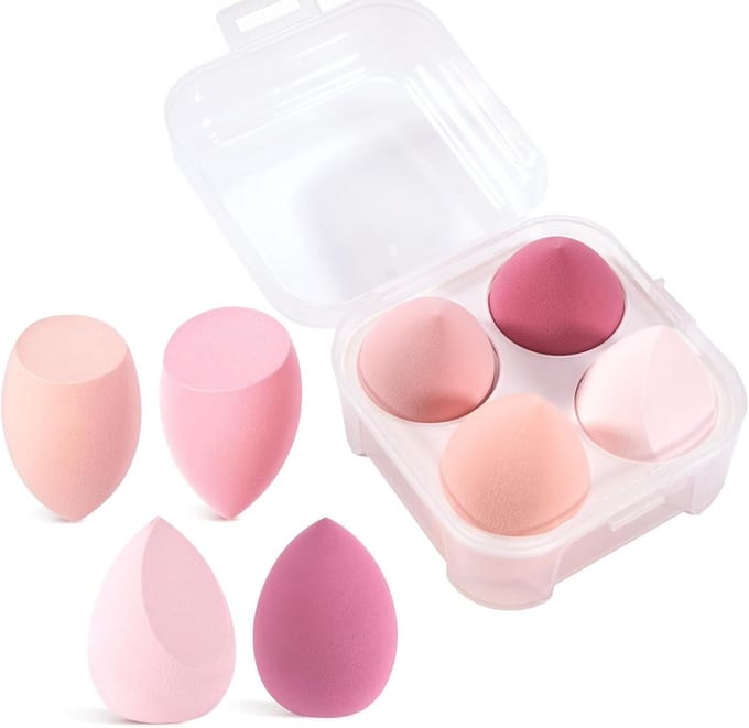 Set van 4 Premium Make-upsponzen - Professioneel Blenden voor Foundation en Concealer