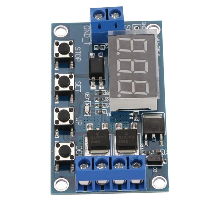 12V24V Pulssignaal Cyclus Vertragingstimer Schakelaar dubbele MOS Besturingsbord