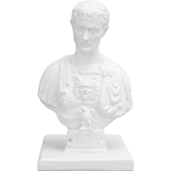 Buste Standbeeld Penhouder Multifunctioneel Hars Grappig Sculptuur Potloodhouder voor Kantoor Thuis white