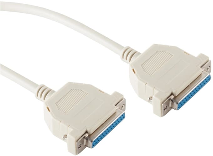 Seriële RS232 kabel 25-pins SUB-D (v) - 25-pins SUB-D (v) - 1,8 meter
