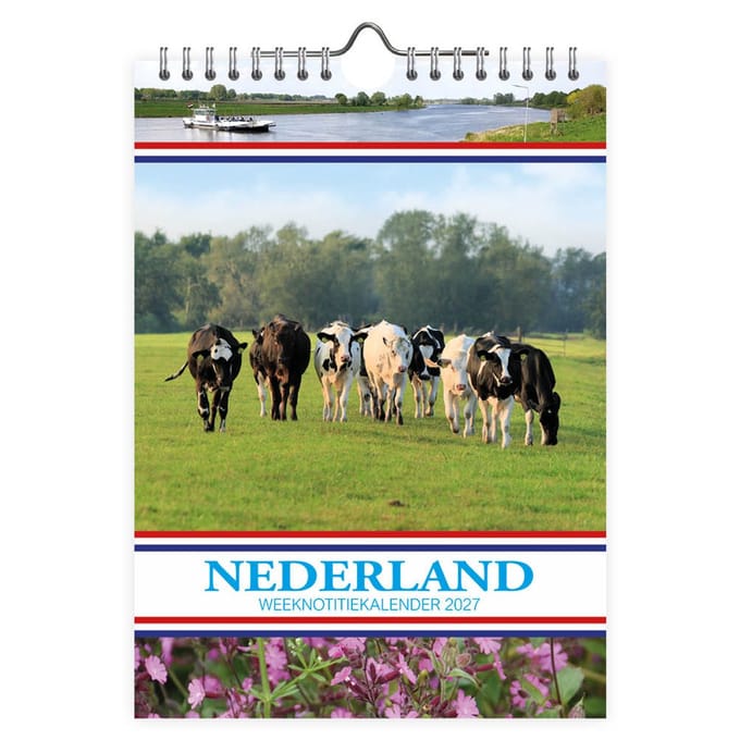 Nederland WEEKnotitiekalender Koeien 2027