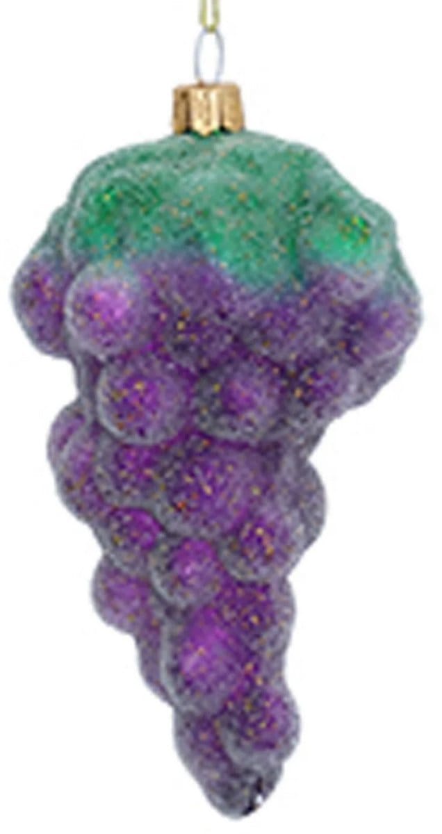 Gisela Graham Grapes kersthanger 13 cm - Paars