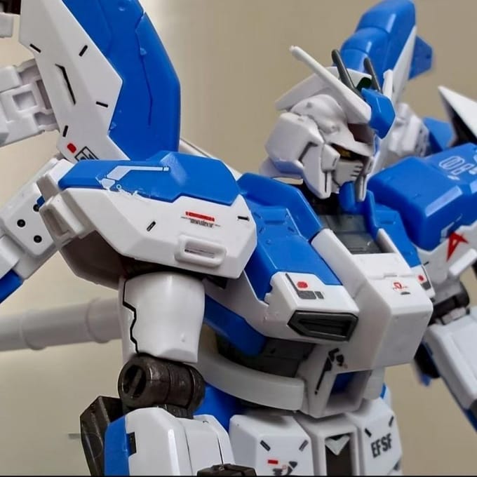 Anime Model RG RX-93-V2 HI-V Anime Model Actiefiguur Montage Beweegbaar Model Speelgoed Cadeau Verzamelaar gray