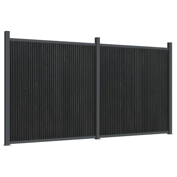 vidaXL - Schuttingpaneel - 353x186 - cm - HKC - grijs