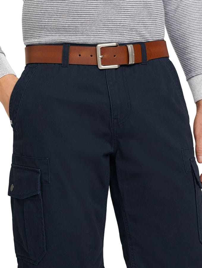 Tom Tailor - TTHARRY leren riem met vierkante gesp - Maat 85 - light brown uni