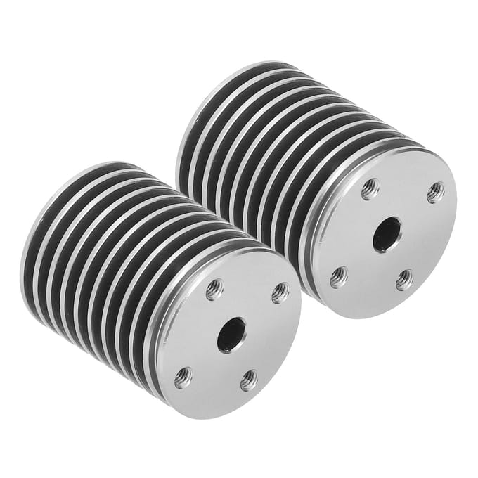 2 stuks 3D-printer koellichaamkit voor Voron 0.1 0.2 Hotend V6 CNC Aluminium Koeler Grijs gray
