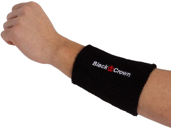 Zwarte kroon lange polsband Black ÚNICA