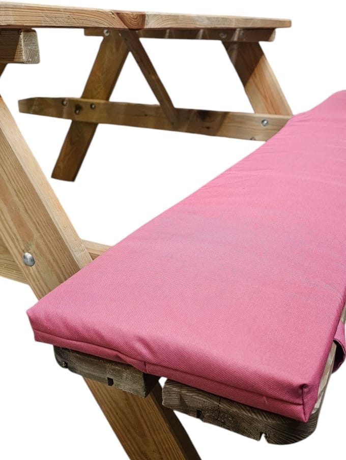 Kussen-picknicktafel- oud roze -180cm-1 stuk