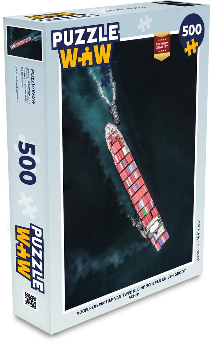 Puzzel twee kleine schepen en een groot schip - Legpuzzel - Puzzel 500 stukjes